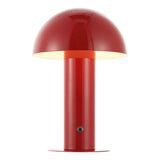 Boletus 10.75" Contemporary Bohemian Rechargeable/Cordless Iron Integrated LED Mushroom Table Lamp