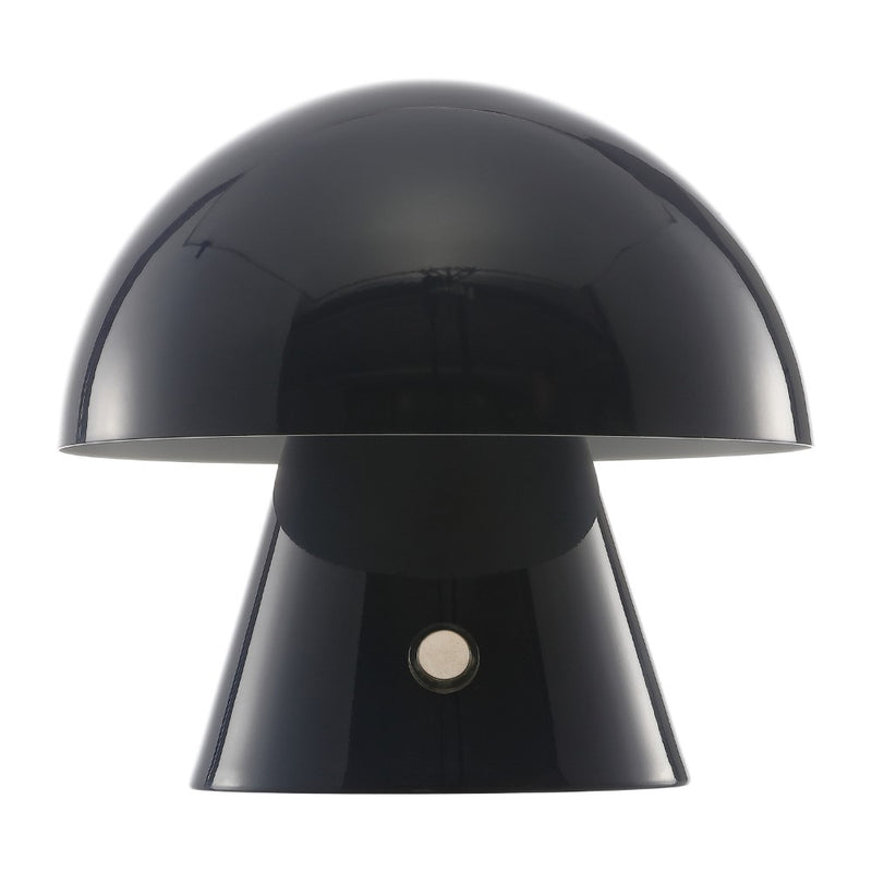 Porcini 7" Contemporary Bohemian Rechargeable/Cordless Iron Integrated LED Mushroom Table Lamp