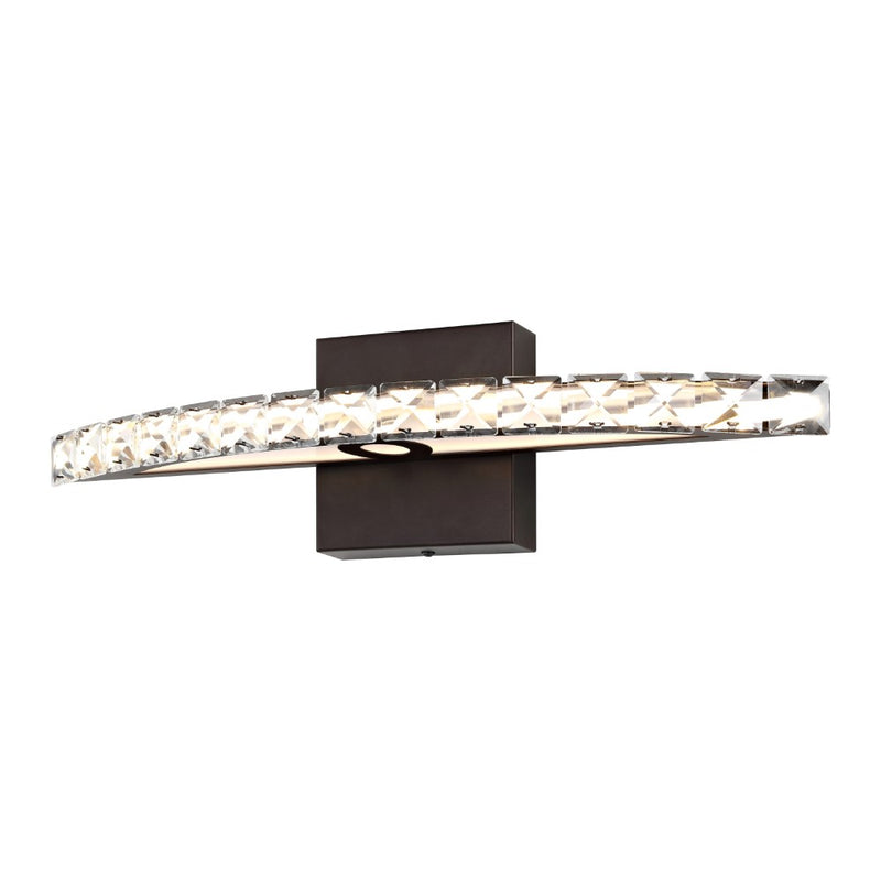 Alyson 18"  Bohemian Industrial Iron/Acrylic Integrated LED Vanity Light - JONATHAN Y