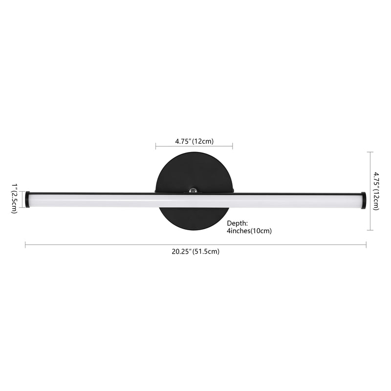 Emerson 20.25"  Modern Industrial 360-Degree Rotatable Aluminum Integrated LED Vanity Light - JONATHAN Y