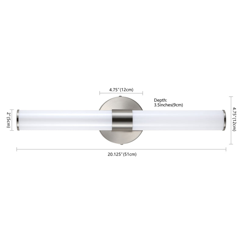 Brooks 20.13"  Industrial Mid-Century Iron Integrated LED Vanity Light - JONATHAN Y