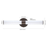 Brooks 20.13"  Industrial Mid-Century Iron Integrated LED Vanity Light