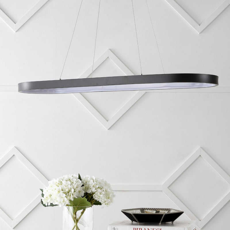 Nolan  Modern Contemporary Iron Integrated LED Pendant - JONATHAN Y