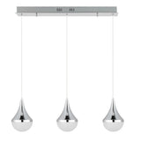 Elyse Teardrop Modern Mid-Century Iron/Acrylic Integrated Linear LED Pendant - JONATHAN Y