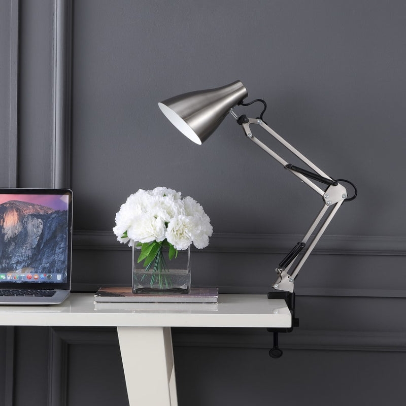 Odile 28.5" Classic Industrial Adjustable Articulated Clamp-On LED Task Lamp - JONATHAN Y