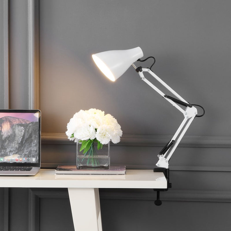 Odile 28.5" Classic Industrial Adjustable Articulated Clamp-On LED Task Lamp - JONATHAN Y
