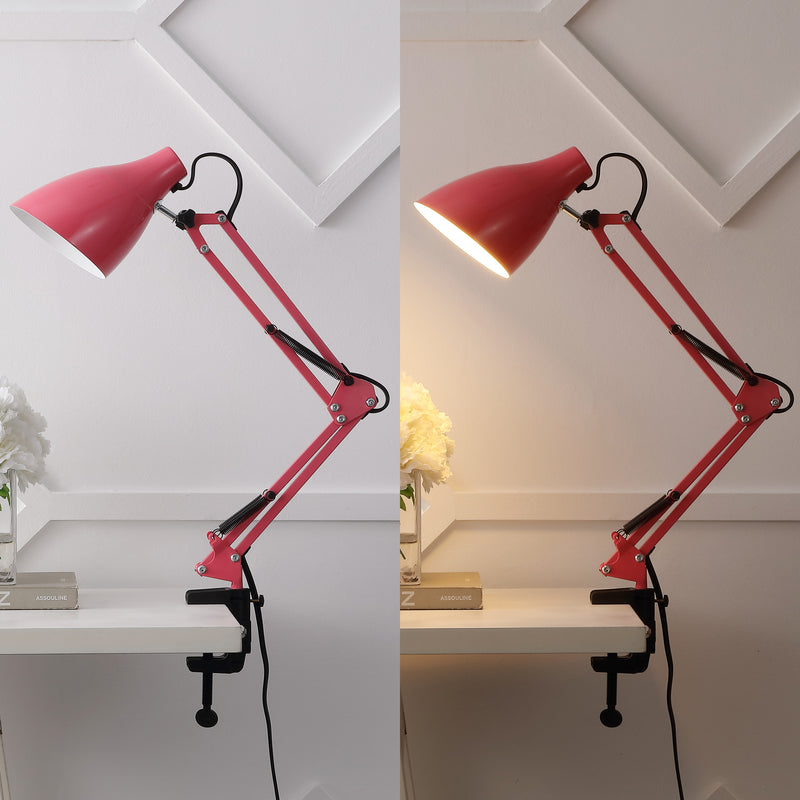 Odile 28.5" Classic Industrial Adjustable Articulated Clamp-On LED Task Lamp - JONATHAN Y