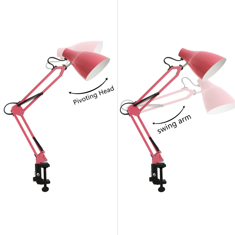 Odile 28.5" Classic Industrial Adjustable Articulated Clamp-On LED Task Lamp