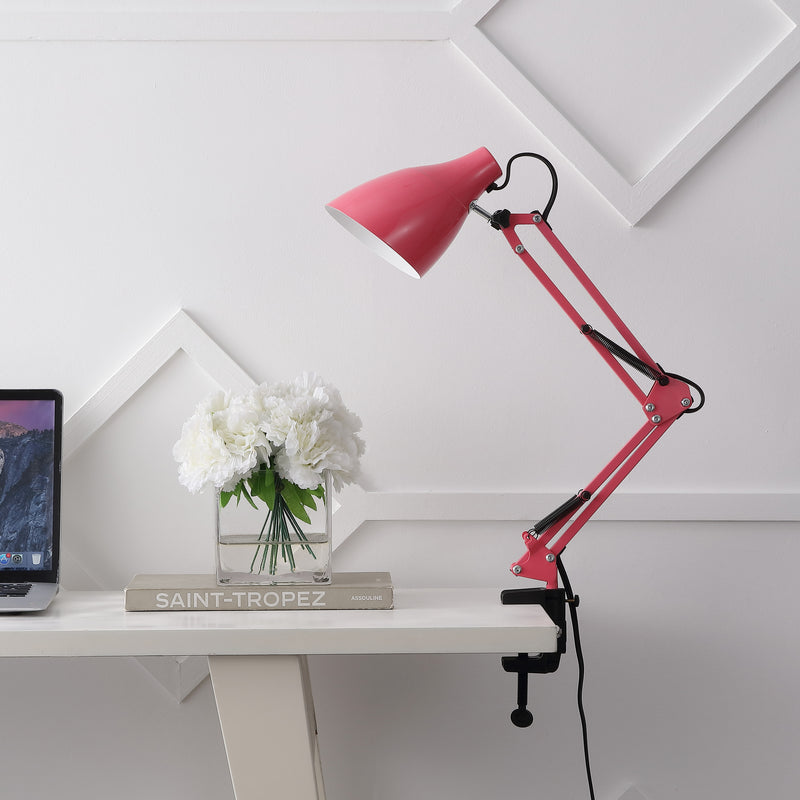Odile 28.5" Classic Industrial Adjustable Articulated Clamp-On LED Task Lamp - JONATHAN Y