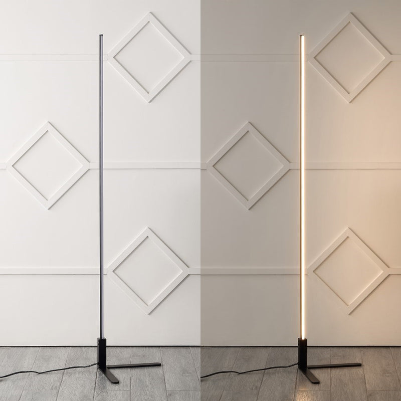 Potts 60.5" Modern Contemporary Aluminum/Iron Integrated LED Post Floor Lamp - JONATHAN Y