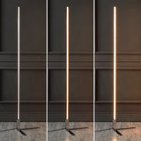 Potts 60.5" Modern Contemporary Aluminum/Iron Integrated LED Post Floor Lamp - JONATHAN Y