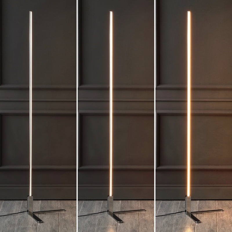 Potts 60.5" Modern Contemporary Aluminum/Iron Integrated LED Post Floor Lamp - JONATHAN Y