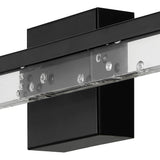 Mario Modern Contemporary 360-Degree Rotatable Iron/Seeded Acrylic Integrated LED Vanity Light - JONATHAN Y