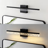 Mario Modern Contemporary 360-Degree Rotatable Iron/Seeded Acrylic Integrated LED Vanity Light - JONATHAN Y