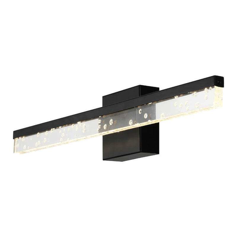 Mario Modern Contemporary 360-Degree Rotatable Iron/Seeded Acrylic Integrated LED Vanity Light - JONATHAN Y