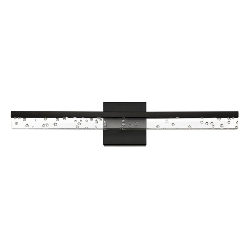 Mario Modern Contemporary 360-Degree Rotatable Iron/Seeded Acrylic Integrated LED Vanity Light - JONATHAN Y