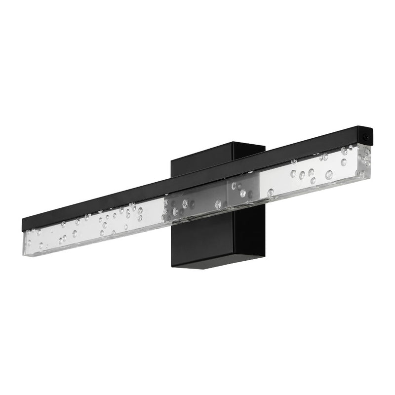 Mario Modern Contemporary 360-Degree Rotatable Iron/Seeded Acrylic Integrated LED Vanity Light - JONATHAN Y