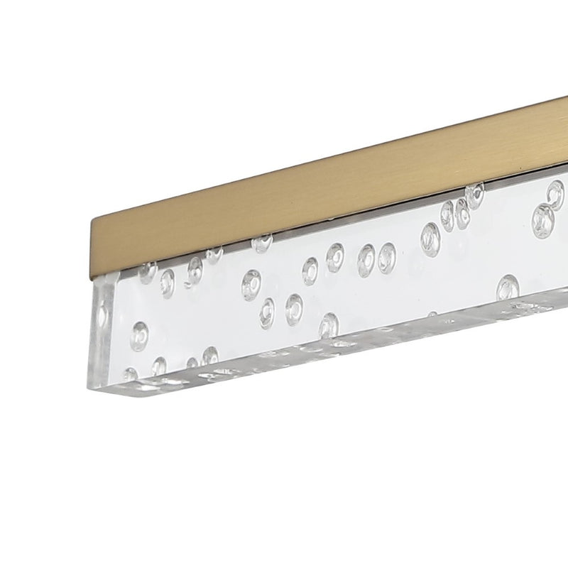Mario Modern Contemporary 360-Degree Rotatable Iron/Seeded Acrylic Integrated LED Vanity Light - JONATHAN Y