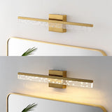 Mario Modern Contemporary 360-Degree Rotatable Iron/Seeded Acrylic Integrated LED Vanity Light - JONATHAN Y
