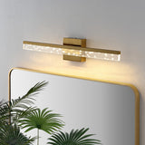 Mario Modern Contemporary 360-Degree Rotatable Iron/Seeded Acrylic Integrated LED Vanity Light - JONATHAN Y