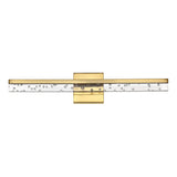 Mario Modern Contemporary 360-Degree Rotatable Iron/Seeded Acrylic Integrated LED Vanity Light - JONATHAN Y