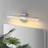 Mario Modern Contemporary 360-Degree Rotatable Iron/Seeded Acrylic Integrated LED Vanity Light - JONATHAN Y