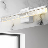 Mario Modern Contemporary 360-Degree Rotatable Iron/Seeded Acrylic Integrated LED Vanity Light