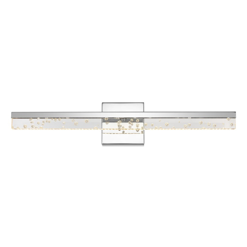 Mario Modern Contemporary 360-Degree Rotatable Iron/Seeded Acrylic Integrated LED Vanity Light - JONATHAN Y