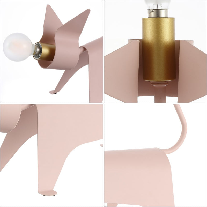 Penelope 11.75" Modern Industrial Iron Feline LED Kids' Lamp