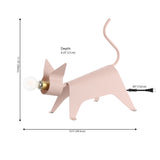 Penelope 11.75" Modern Industrial Iron Feline LED Kids' Lamp