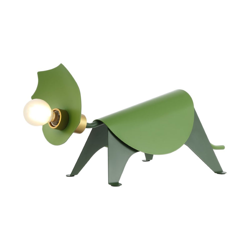 Gretchen 7.5" Modern Industrial Iron Triceratops LED Kids' Lamp