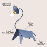 Bradley 16" Modern Industrial Iron Brachiosaurus LED Kids' Lamp