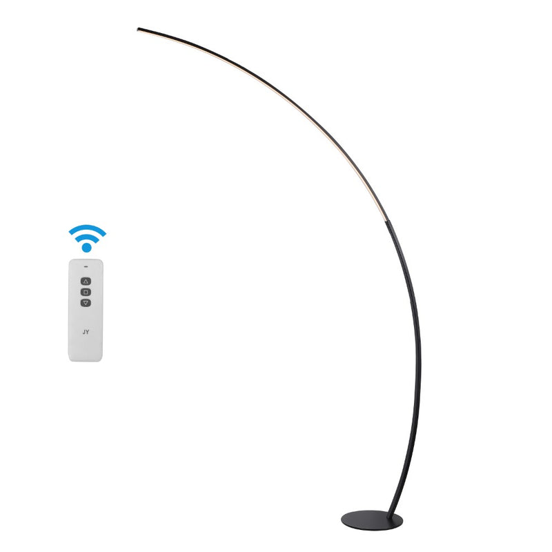 Enzo 68" Contemporary Minimalist Metal Arc Dimmable Integrated LED Floor Lamp - JONATHAN Y