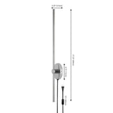 Anton 27.25" Modern Minimalist Iron Adjustable Bar Integrated LED Plug-In Sconce