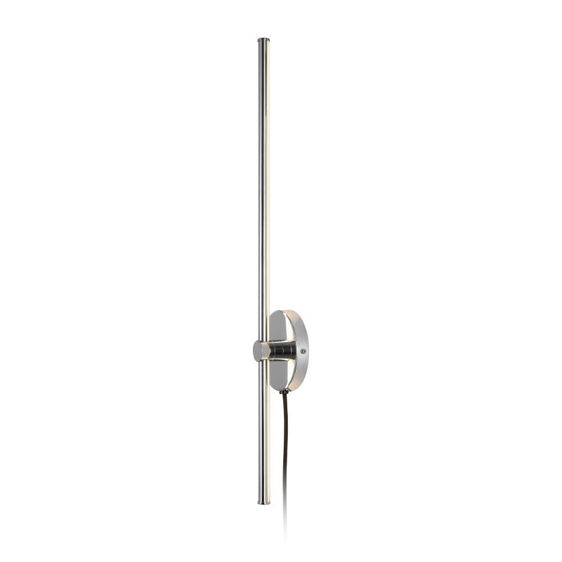 Anton 27.25" Modern Minimalist Iron Adjustable Bar Integrated LED Plug-In Sconce