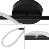 Alessio Contemporary Minimalist 360 Adjustable Silicone Neon Rope Dimmable Linear Integrated LED Flush Mount - JONATHAN Y