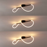 Alessio Contemporary Minimalist 360 Adjustable Silicone Neon Rope Dimmable Linear Integrated LED Flush Mount - JONATHAN Y