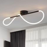 Alessio Contemporary Minimalist 360 Adjustable Silicone Neon Rope Dimmable Linear Integrated LED Flush Mount - JONATHAN Y