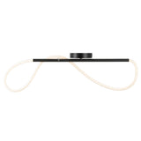 Alessio Contemporary Minimalist 360 Adjustable Silicone Neon Rope Dimmable Linear Integrated LED Flush Mount - JONATHAN Y