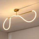 Alessio Contemporary Minimalist 360 Adjustable Silicone Neon Rope Dimmable Linear Integrated LED Flush Mount - JONATHAN Y