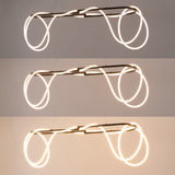 Lisette 59" Contemporary Minimalist 360 Adjustable Silicone Rope/Metal Dimmable Integrated LED Chandelier - JONATHAN Y