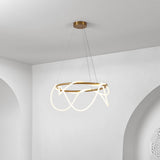 Lisette 25" Contemporary Minimalist 360 Adjustable Silicone Neon Rope Dimmable Integrated LED Chandelier - JONATHAN Y