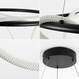 Lisette 25" Contemporary Minimalist 360 Adjustable Silicone Neon Rope Dimmable Integrated LED Chandelier - JONATHAN Y