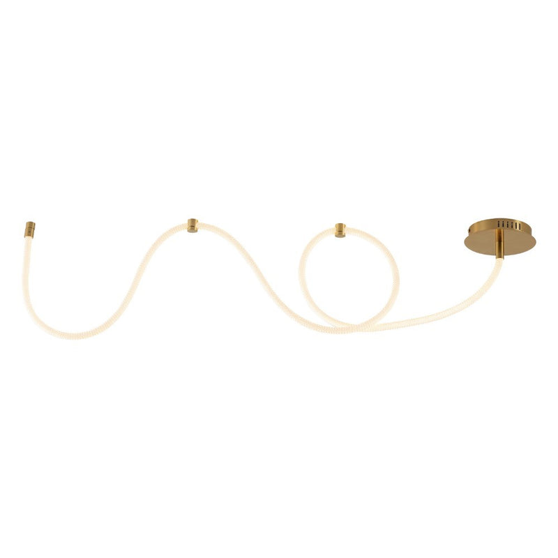 Serafina Contemporary Minimalist 360 Adjustable Silicone Neon Rope Dimmable Linear Integrated LED Flush Mount - JONATHAN Y