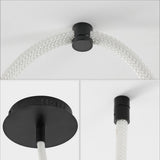 Serafina Contemporary Minimalist 360 Adjustable Silicone Neon Rope Dimmable Linear Integrated LED Flush Mount - JONATHAN Y