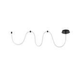 Serafina Contemporary Minimalist 360 Adjustable Silicone Neon Rope Dimmable Linear Integrated LED Flush Mount Black / 55'' – OFF