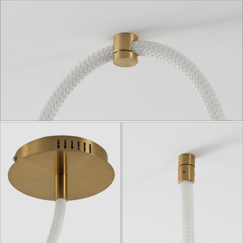 Serafina Contemporary Minimalist 360 Adjustable Silicone Neon Rope Dimmable Linear Integrated LED Flush Mount - JONATHAN Y