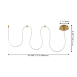 Serafina Contemporary Minimalist 360 Adjustable Silicone Neon Rope Dimmable Linear Integrated LED Flush Mount - JONATHAN Y
