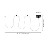 Serafina Contemporary Minimalist 360 Adjustable Silicone Neon Rope Dimmable Linear Integrated LED Flush Mount - JONATHAN Y