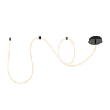 Serafina Contemporary Minimalist 360 Adjustable Silicone Neon Rope Dimmable Linear Integrated LED Flush Mount - JONATHAN Y